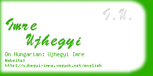 imre ujhegyi business card